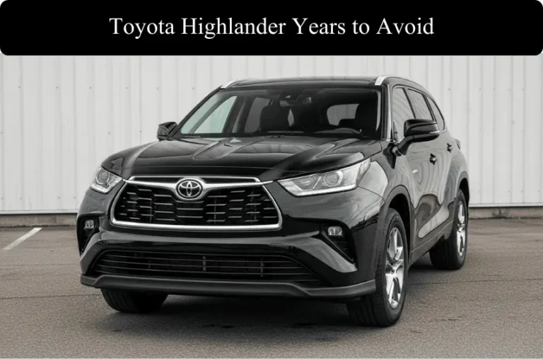 Toyota Highlander Years to Avoid