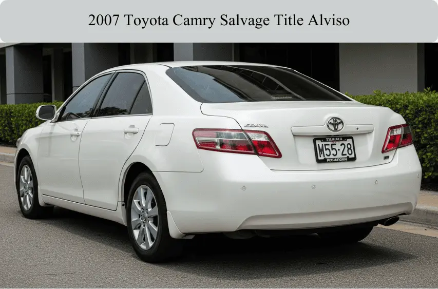 2007 Toyota Camry Salvage Title Alviso