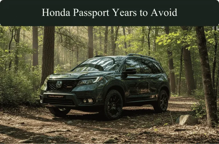 Honda Passport Years to Avoid