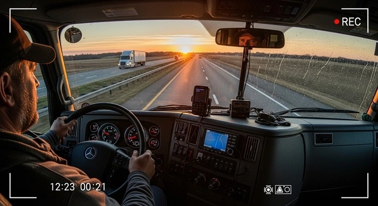 Dash Camera long-haul truck driver